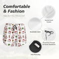 thumbnail image 4 of Balery Cute Christmas Hat Penguin A Pantalones cortos deportivos para mujer con forro y dos bolsillos, elásticos, para entrenamiento, gimnasio, yoga-Small, 4 of 7
