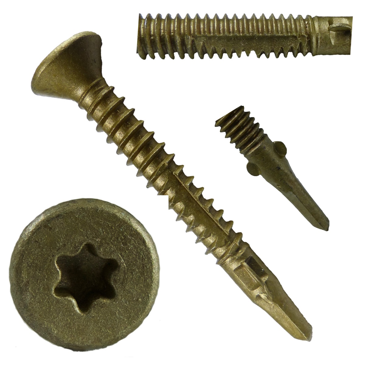 10 x 15/8" Reamer Tek Torx/Star Head SelfDrilling Wood to Metal