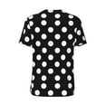 thumbnail image 2 of Daiia Black and White Polka Dot Mens Baseball Jersey Button Down Shirts Short Sleeve Sports Uniforms-3X-Large, 2 of 9