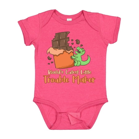 

Inktastic World s Cutest Trouble Maker Gift Baby Boy or Baby Girl Bodysuit