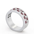 thumbnail image 2 of 1.20 Ct Round Cut Ruby Gemstone Real Diamond Stunning Eternity Band for Ladies 14K White Gold Size 6, 2 of 7