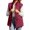 Wine, variant on Women's Solid Color Stand Collar Vest, Sleeveless Puffer Jacket, Adjustable Drawstring Waist Zip Front Coat, Casual Lightweight Top, Fall Layer JN L