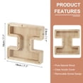 thumbnail image 2 of Uxcell Wooden Letter Bank, Letter I Clear Acrylic Money Saving Box, 2 of 6