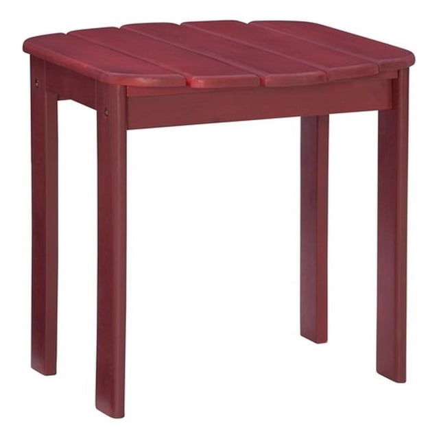 Hawthorne Collections Table d'Appoint Adirondack d'Extérieur en Bois Transitionnel, Rouge