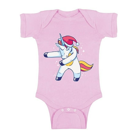 

Awkward Styles Ugly Christmas Baby Outfit Bodysuit Xmas Dancing Unicorn Romper