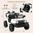 thumbnail image 2 of OLAKIDS Camion à Chevaucher 12 V, Véhicule Électrique à Pile pour Enfants avec Télécommande, Rétroviseur Réfléchissant Pliable, Suspension à Ressorts, Musique, Lumières DEL, Jouet à Chevaucher pour Garçons et Filles de 3+, 2 of 9