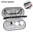 thumbnail image 2 of Estuche doble para gafas, estuche para lentes de contacto con removedor de pinzas de espejo, 2 en 1, caja para lentes de contacto portátil de doble cara, contenedor, kit de almacenamiento en remojo,, 2 of 8