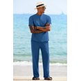 thumbnail image 4 of COOFANDY Men Linen Sets Outfits 2 Piece Casual Henley Shirts Casual Yoga Pants Set Hawaiian Beach Outfit, 4 of 6