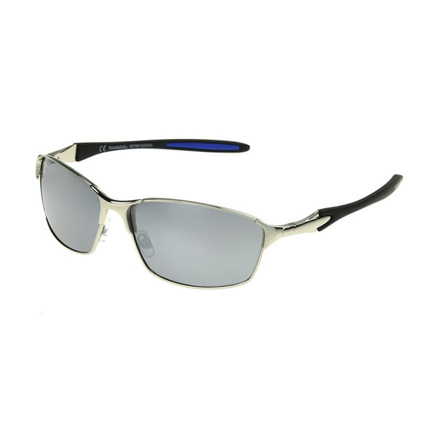 Panama Jack Panama Jack Men's Gunmetal Mirrored Rectangle Sunglasses