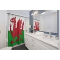 thumbnail image 2 of Wales Flag Premium 71"x74" Waterproof Shower Curtain for Stylish Bath Decor, 2 of 2