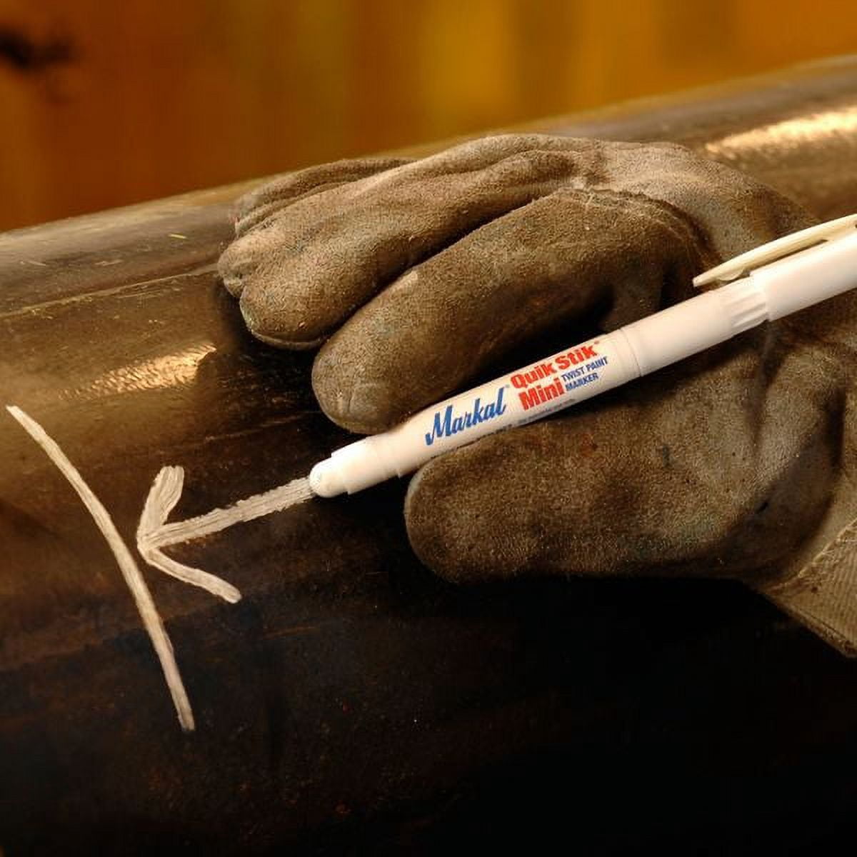 markal 61126 quik stik twist solid paint marker, mini, white (pack of 12)