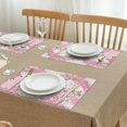 thumbnail image 3 of Pioneer Flower Floral Print Pattern Summer Placemats Table Placemats Set Of 4-Linen Kitchen Washable Placemats Table Mats 12x18 Inch Non-Slip Heat Resistant, 3 of 6