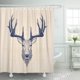 thumbnail image 1 of ABPHQTO Stag Deer Head Vintage Christmas Sketch Tattoo Drawing Antlers Line Cortina de ducha 150x180 cm, 1 of 1