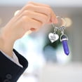 thumbnail image 4 of EGNMCR Keychains Hexagonal Keychain Chakra Healing Crystals Stone, Couples Keychains ,Keyring Handbag Pendant Decor,Valentines Day Gifts Crystals Keychain, 4 of 4