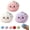 Pink, variant on Dumpling Keychain, Soft Plush Squishy Dumpling Keychain, for Handbags Purses Backpacks & Car Keys White