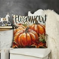thumbnail image 2 of SHANXI Fall Decorative Throw Pillow Covers , Thankful Grateful Blessed Harvest Pumpkin Gnome Thanksgiving Fall Decor Outdoor Farmhouse Pillow Cases for Home Couch  12x12in, 2 of 5