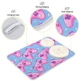 thumbnail image 4 of Seamless Bright Pattern with Pink Joysticks Dish Drying Mat Dish Drainer Rack Mats Water Absorbent Non-Slip Easy Clean Heat Resistant for Kitchen Counter, 4 of 8