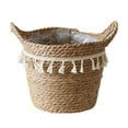 thumbnail image 2 of Home Textile Storage,Seagrass Wicker Basket Flower Pot Folding Basket Storage Basket Decoration, 2 of 5