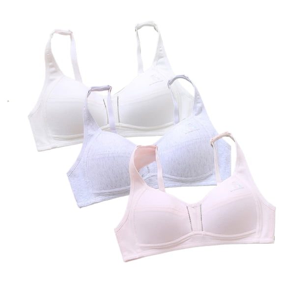 LYMAYTER Big Girls Bra Teens 9-15 Wirefree Light Bra Support Comfort Bra for School Sports Everyday
