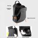 thumbnail image 5 of Fiudx Mochila Bandolera Unisex, Diseño Ligero de Nailon, Correa Ajustable para El Hombro, Ideal para Senderismo, Ciclismo y Gimnasio, Color Negro y Gris, 18 X 8 X 30 Cm., 5 of 6