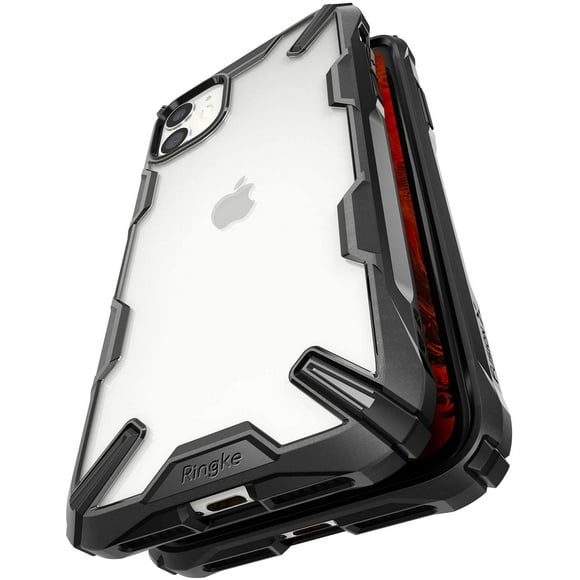 Ringke Fusion X Designed for iPhone 11 Case, Transparent Heavy Impact ged Cover (2019) - Black