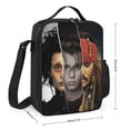 thumbnail image 2 of Johnny Depp Lunch Tote Bag Reusable Bento Bag Lunch Box Insulated Cooler Bag Adjustable Shoulder Bag, 2 of 8