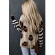thumbnail image 1 of ABPHQTO Suéter de leopardo de patchwork con mangas a rayas para mujer, 1 of 5
