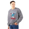 thumbnail image 3 of Hefty Smurf American Muscle USA Sweatshirt for Men or Women Brisco Brands S, 3 of 6