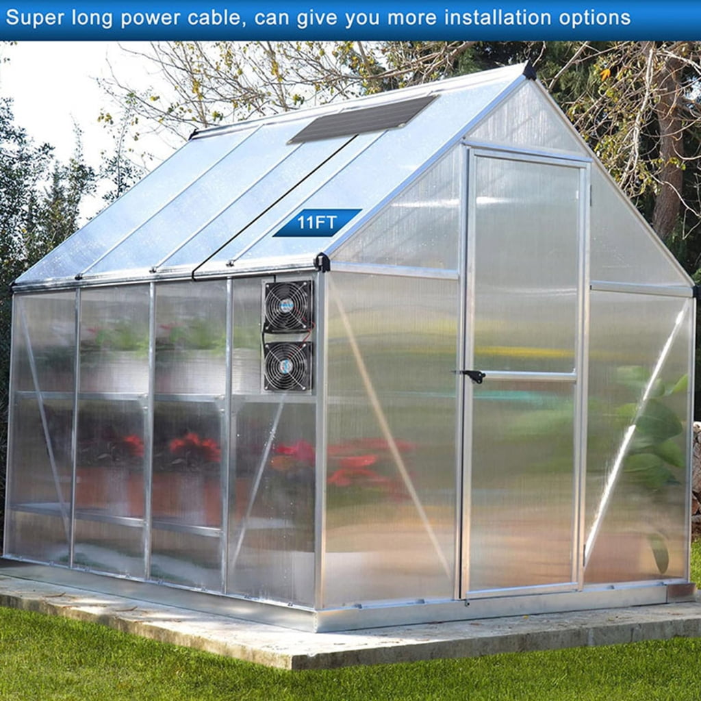 10W Solar Powered Fan Solar Exhaust Fan for Chicken Coops, Shed, Dog House