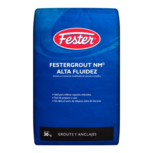 Mortero sin Contracción Estabilizador de Volumen no Metálico Fester Festergrout NM Alta Fluidez 30 KG
