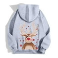 thumbnail image 4 of WILLBEST Sudadera Deportiva para Mujer Ladies' Christmas Printed Zipper Long Sleeved Pocket Adjuststring Casual Hooded Sweatshirt 2043 X-Grande, 4 of 8
