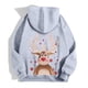 thumbnail image 4 of WILLBEST Sudadera Deportiva para Mujer Ladies' Christmas Printed Zipper Long Sleeved Pocket Adjuststring Casual Hooded Sweatshirt 2043 X-Grande, 4 of 8