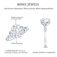thumbnail image 6 of Rosec Jewels - Lab Grown Diamond Oval Engagement Ring 2 Carat - Big Diamond Celtic Knot Ring (EF-VS Quality), 925 Sterling Silver, US 4.00, 6 of 7