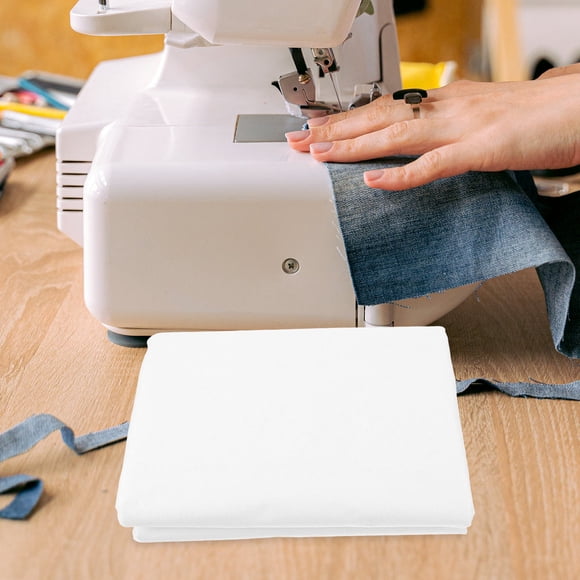 Nestingho Tissu d'Entoilage Non Tissé à Repasser Blanc, Matériau Thermocollant pour Broderie et Couture