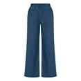 thumbnail image 7 of Pants Under $5 ! Yrmaups Wide Leg Jeans Woman Casual Baggy Mid Rise Stretchy Elastic Waist Pull On Jeans Baggy Loose Cropped Denim Trendy Casual Long Pants, 7 of 7