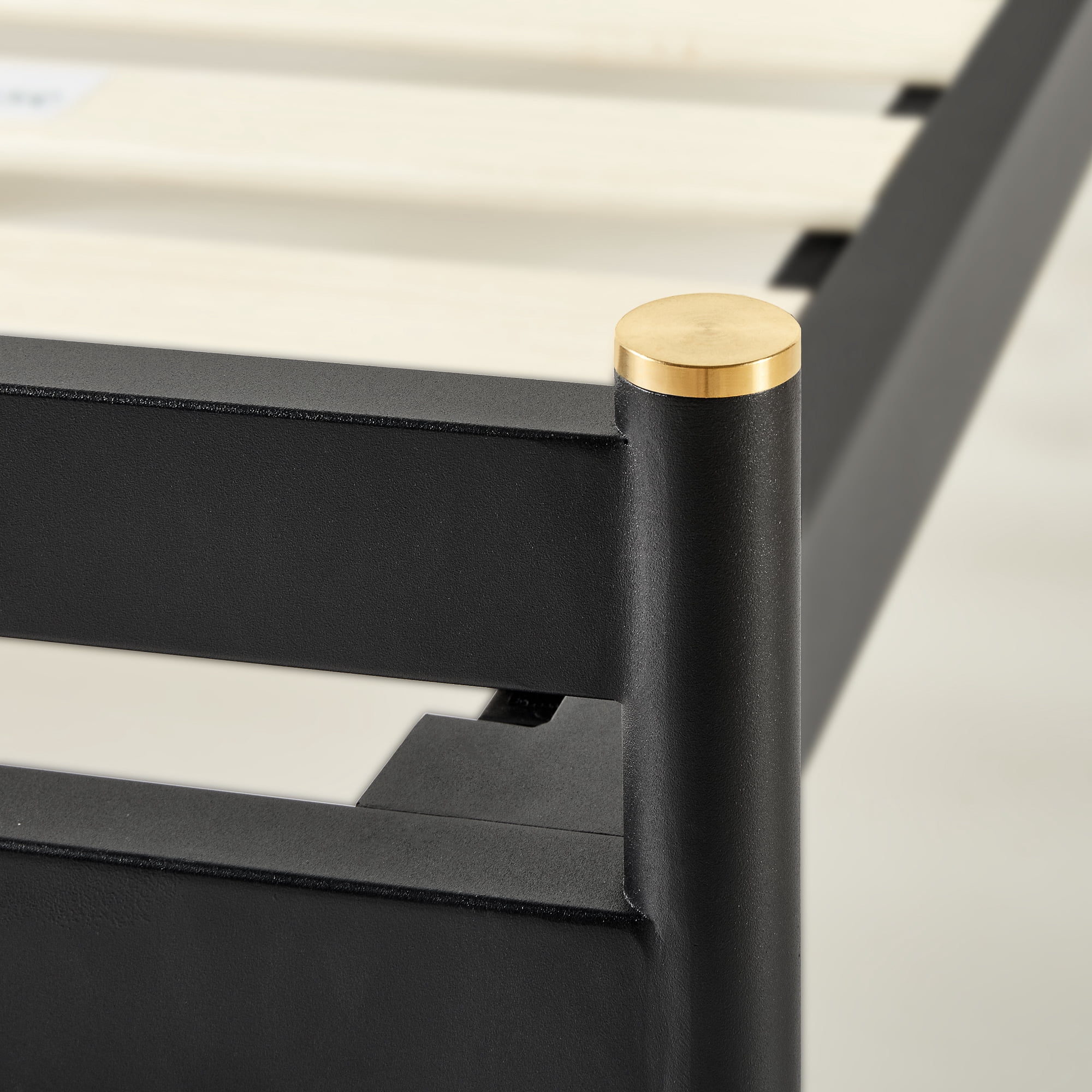 Bellamy Studios Clarrisa 40" Metal Platform Bed Frame, Full, Black