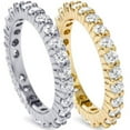 thumbnail image 1 of Bague d'Éternité en Diamants 1 Ct en Or Blanc et Jaune 14 K, 1 of 3