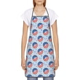 thumbnail image 2 of Zufioo Donut with the USA Fag Print Tie-up Apron, Unisex Kitchen Apron - Oil-proof, Stain-proof and Waterproof, Suitable for Restaurants and Service Industries-One Size, 2 of 9