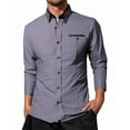 thumbnail image 2 of Afdoent Men's Casual Shirts Male Long Sleeve Shirt With Pocket Stylish Everyday Wear Lightweight And Comfortable Classic Fit, 2 of 6