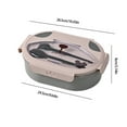 thumbnail image 3 of Suncoda Lunch Pack, Large Capacity Double Layer Compartment Lunch Box Fashionable Oval Lunch Box Portable Heatable Lunch Box Compartments No Odor Easy to Clean, 3 of 9