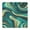 Teal and Gold, variant on Black and Gold Marble Wavy Lines Pattern Square Fitted Tablecloth with Elastic Edge,Square Table Cover,Washable Elastic Table Cover for Home Kitchen Party Decor 34"x34"