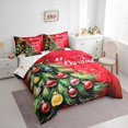 thumbnail image 3 of jejeloiu Colorful Xmas Ball Bedding Comforter Set 7-Piece,Merry Christmas King Bedding Sets,Happy New Year Bed Sheets For Teens,Luxury Bedroom Decor Reversible, 3 of 8