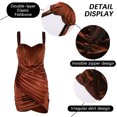 thumbnail image 3 of Vestido sexy sin mangas sin espalda para mujer Vestido elegante plisado elegante Mini Club Party Adepaton BST3007316-3, 3 of 7