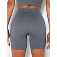 thumbnail image 5 of FEEL THE BURN Womens High Waist Yoga Shorts Tummy Control Running Short Pants for Exersice Jogging Workout (Gray, M), 5 of 6