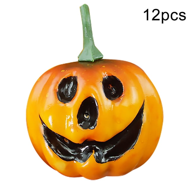 Calabazas de simulación de Halloween Espuma pequeña Mini DIY Calabaza artificial Decoración para fiestas en el hogar 12 piezas Irene Inevent HA8510-02B