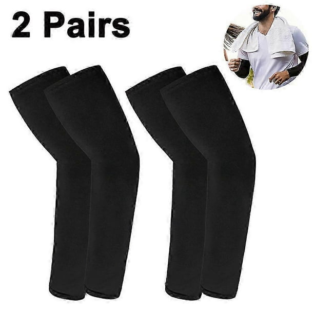 2 pairs UV Sun Protection Arm Sleeves for Men & Women, Sports Compression Cooling Sleeve
