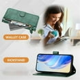 thumbnail image 5 of For iPhone Air 6.5-inch Wallet Case for Women Men Multi-Card Slots Zipper Wallet Leather Phone Case,Green,For iPhone Air, 5 of 7