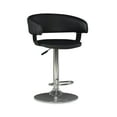 thumbnail image 6 of Powell White Faux Leather Barrel & Chrome Adjustable Height Bar Stool, 6 of 12