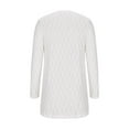 thumbnail image 4 of Women's Lightweight Button Down Cardigan Sweaters Ndbuld Fashion Women's Solid Color Blouses Double Pocket Outwear Knitted Cardigan White 2XL, 4 of 7