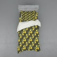 thumbnail image 2 of Floral Duvet Cover Set, Lemon Branches with Petals Growth Essence Nature Themed Print, Bedding Set with Shams and Fitted Sheet, 3 Sizes, by Ambesonne, 2 of 3